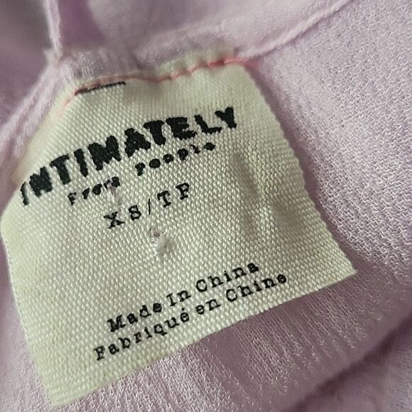 Free People XS Hazy Days Maxi Slip Dress Ombre Sexy Purple Boho Ruffle Coquette - Picture 13 of 16